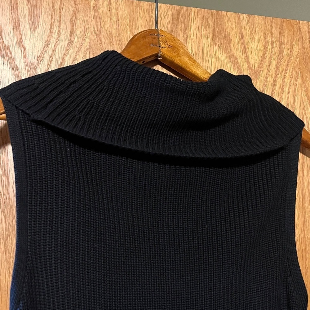 White House Black Market Textured Black Knit Top - Picture 10 of 11